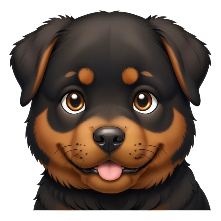 Create me a cute Rottweiler that you can see in its entirety  sticker