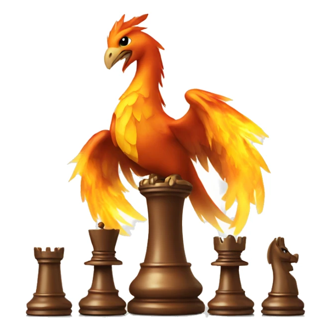 Phoenix playing chess sticker