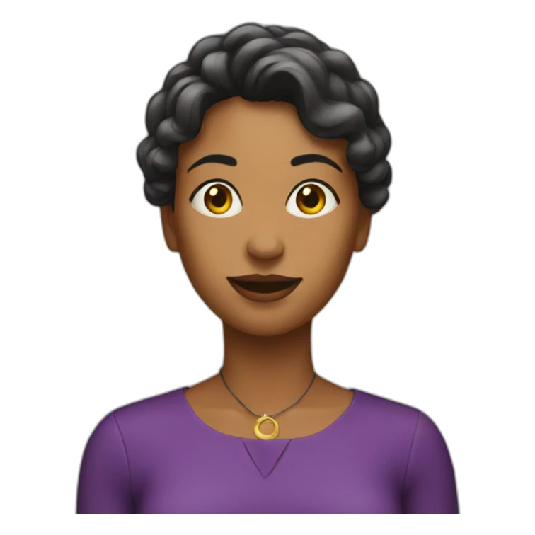 A woman in a party sticker