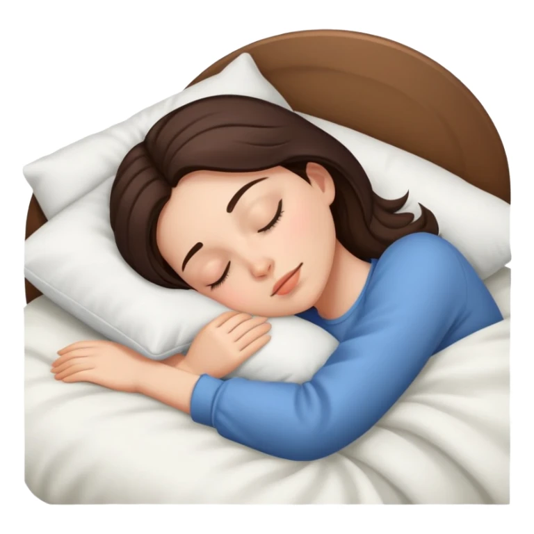 Brunette girl sleepin sticker