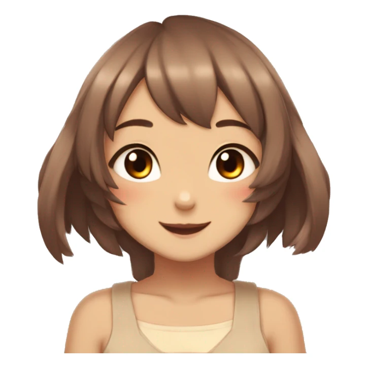 Cute, Anthro, Sona, Dark-Brown, Normal-type-Ground-type Tan-Rabbit-Fakémon with Dark-Red eyes, beige ears, beige belly, beige paws, beige feet, beige freckles, full body sticker