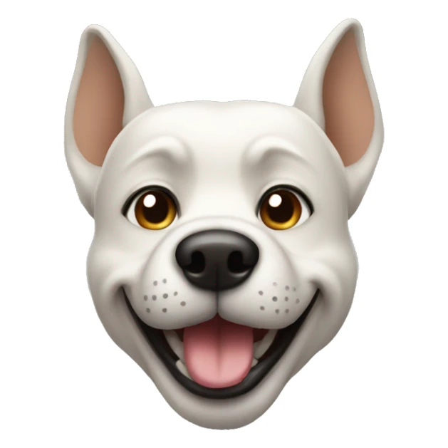 The funny dog head sticker