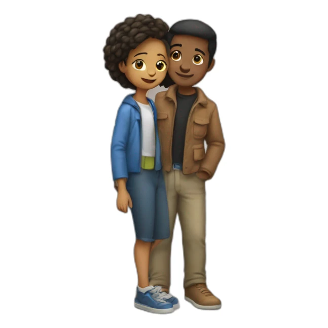 un garcon sur une fille sticker