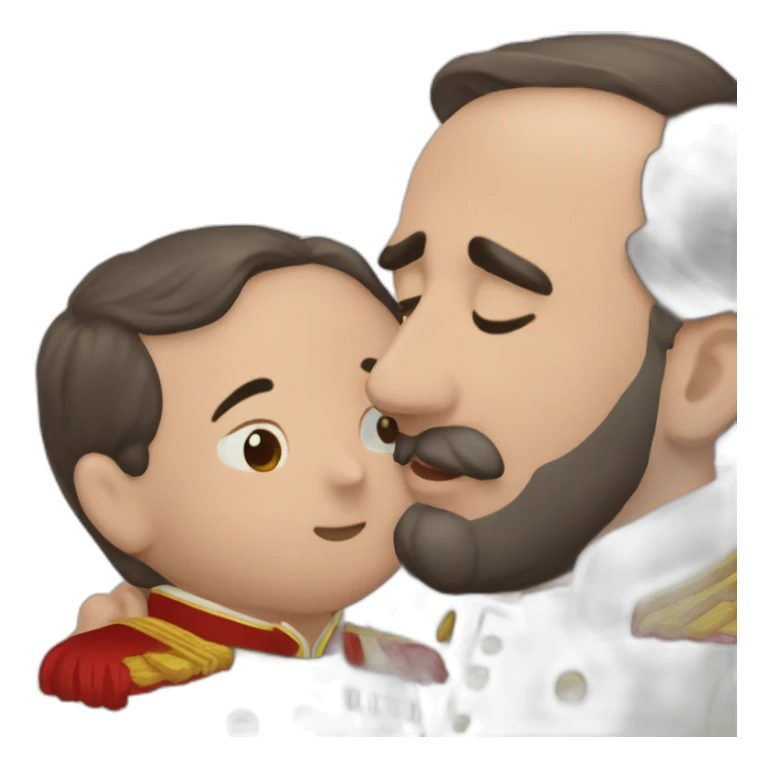Francisco franco y Santiago abascal dándose un beso sticker
