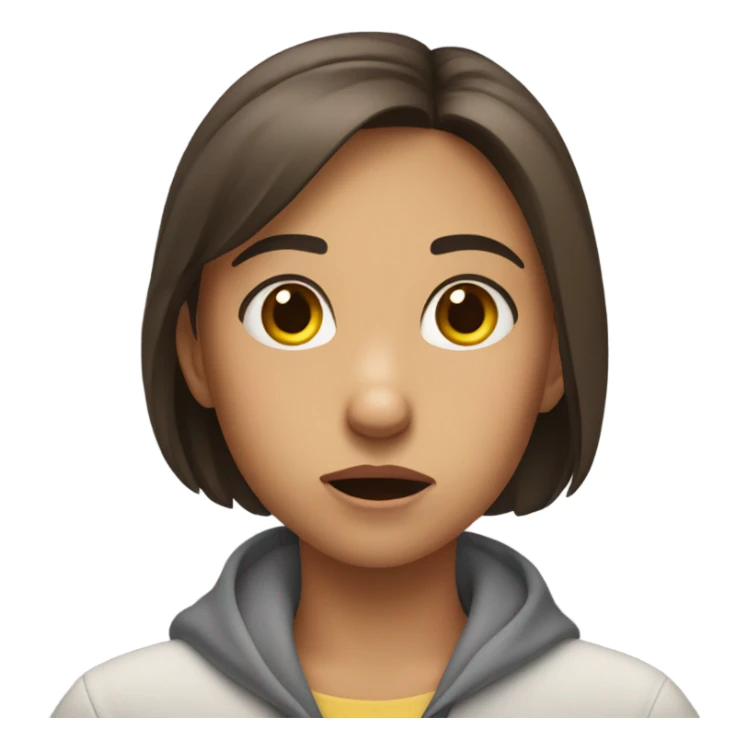 Girl pretending to choke herself  sticker