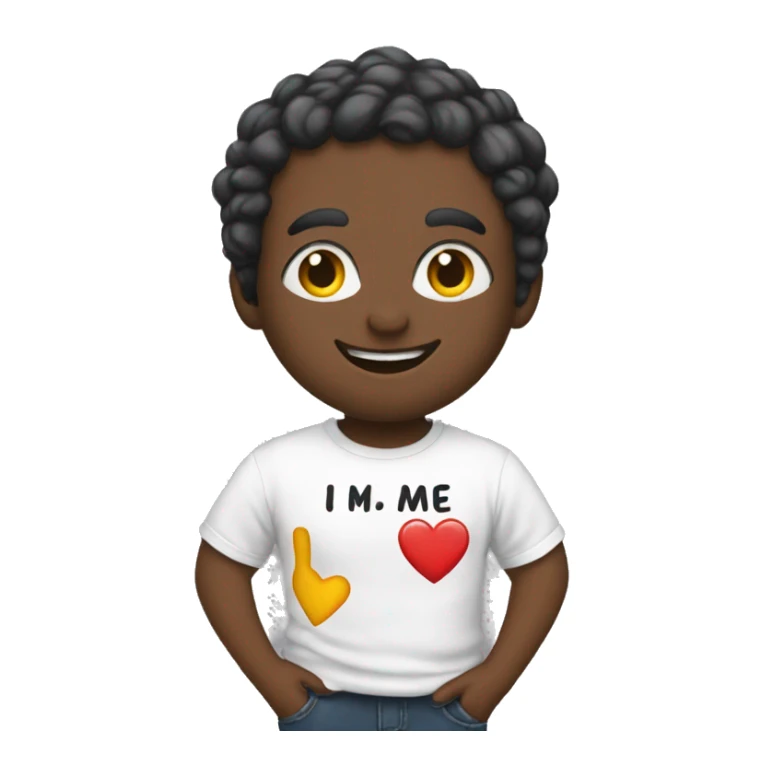T-shirt with the inscription “I ❤️me ” sticker