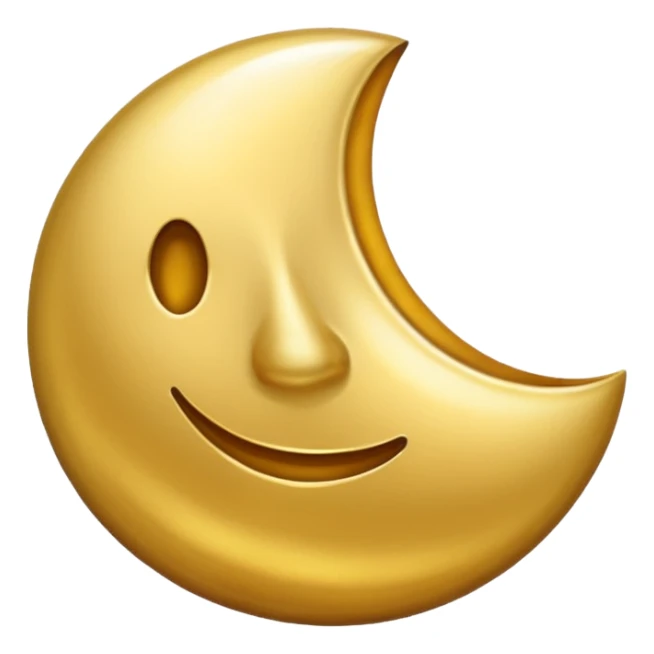 Gold Half moon sticker