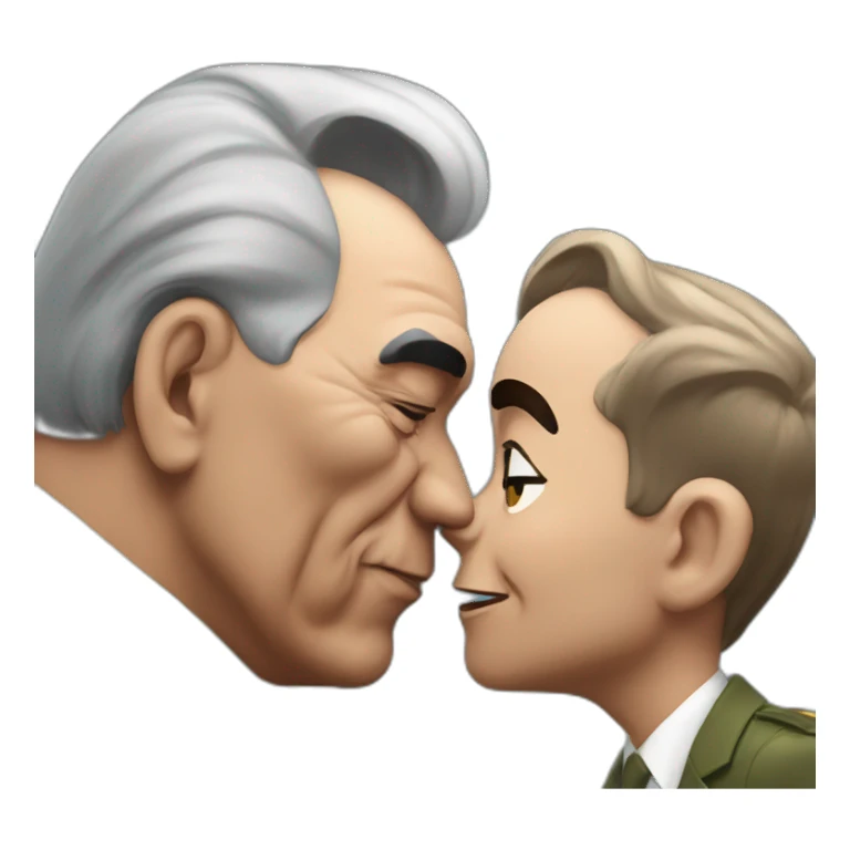 brezhnev kisses spiderman sticker