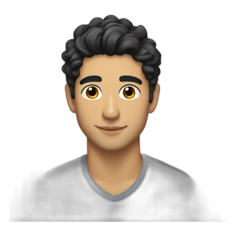 tan france with black hair sticker