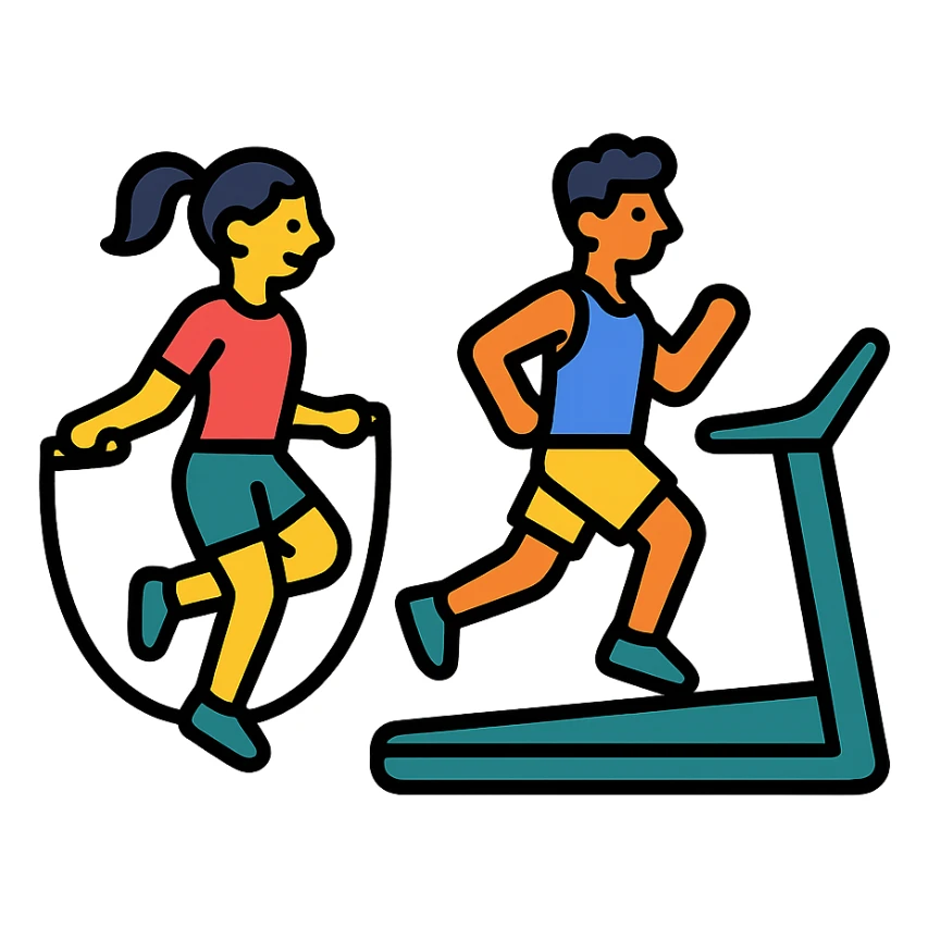 sportsmans doing cardio exercises sticker