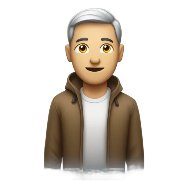 male portrait indoors looking at viewer sticker