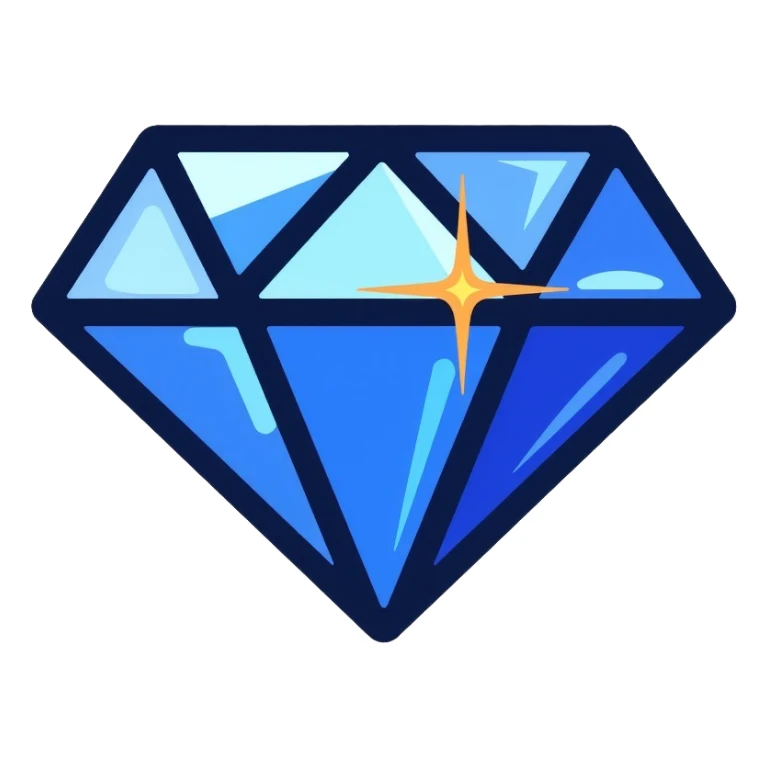sparkling blue sapphire gem sticker