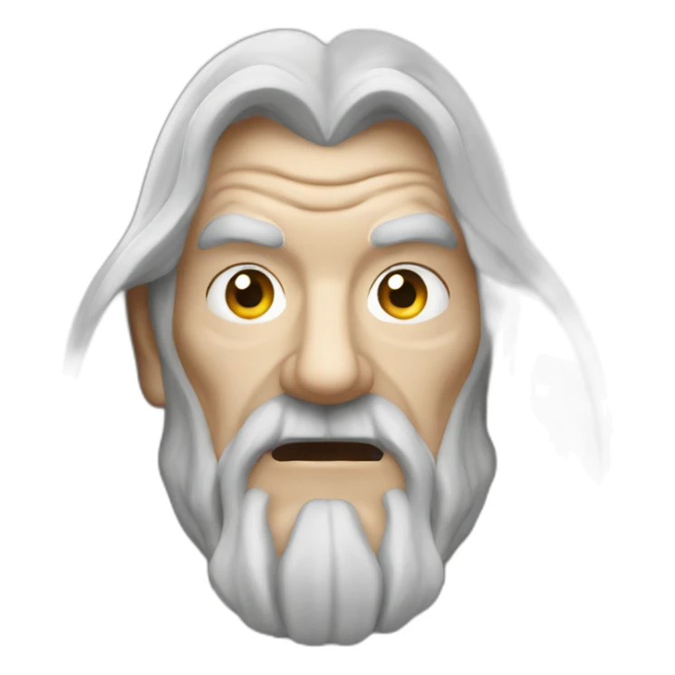 gandalf looking hungry sticker