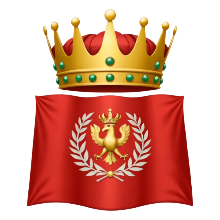peux tu me générer le drapeau de l'empire romain en mode emoji drapeau basique avec une couronne de l'aurier et marquer SPQR au milieux sticker