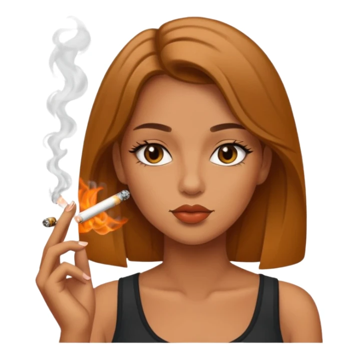 smoking girl sticker
