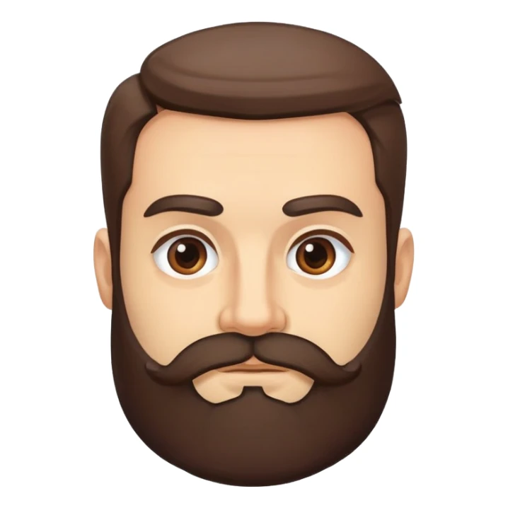 man with thick beard and very bushy prominent eyebrows sticker