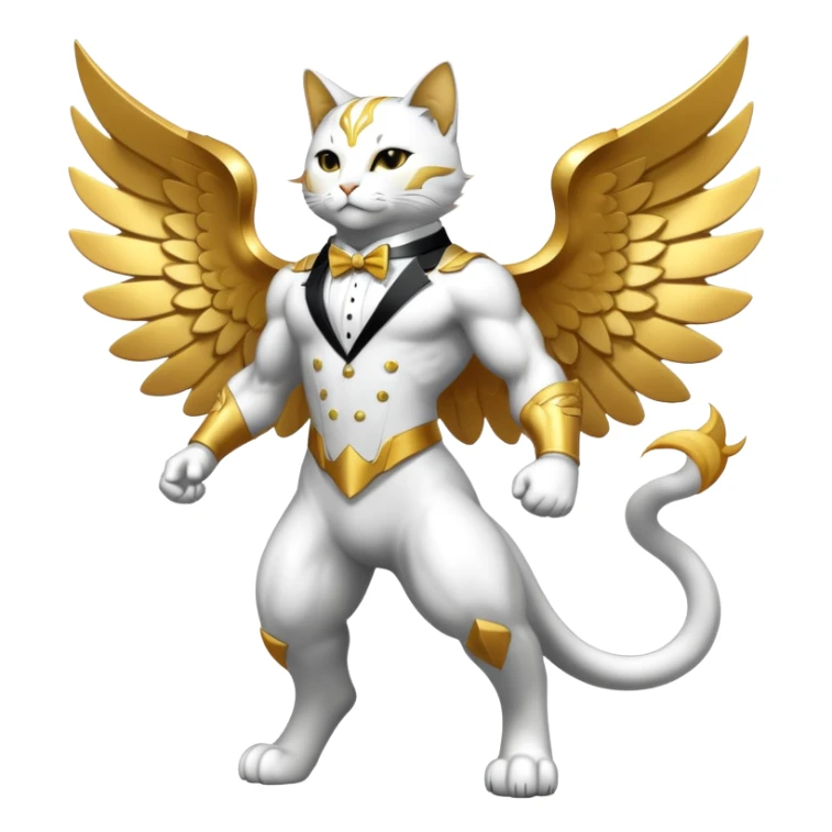 Transcendent celestial infinity cosmic galactic energy Mega neon unicorn dragon hydra hyper rare golden penguin Golden Divine god angel Omni Black and white Super muscular Buff sigma Gigachad cat full body tuxedo colored  sticker