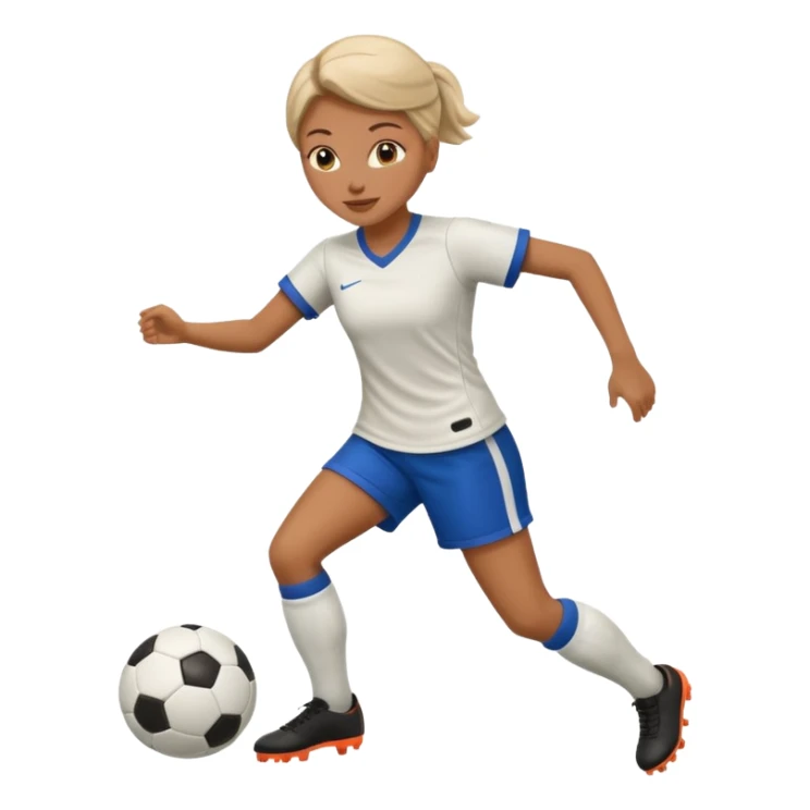 female person playing soccer sticker