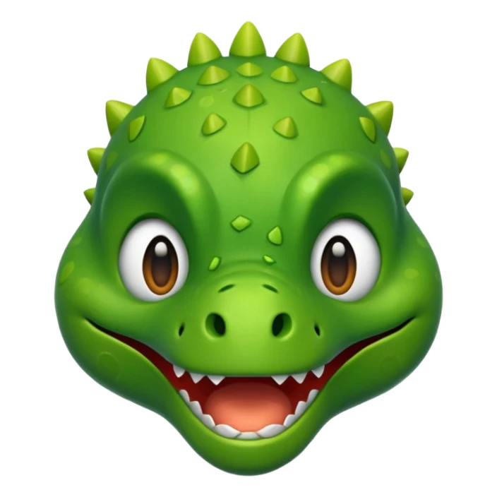 Every reaction of a dinosaur faced emoji sticker