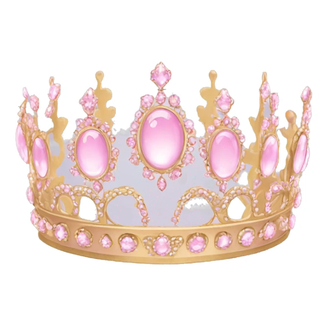 Royal tiara with pale pink jewels sticker