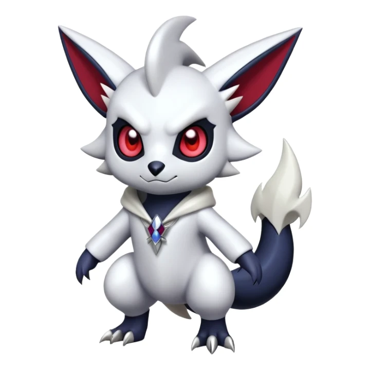 Shiny Dark Edgy Cute Absol-Noibat-Zangoose-Hybrid (Full body) sticker