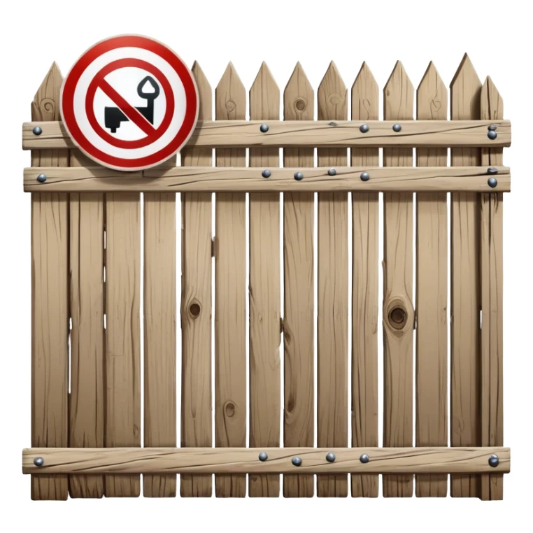 A fence with a "Do Not Remove Until Understood" sign, representing Chesterton's Fence sticker