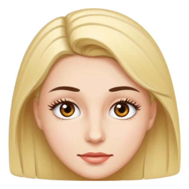 woman with short eyelashes sticker