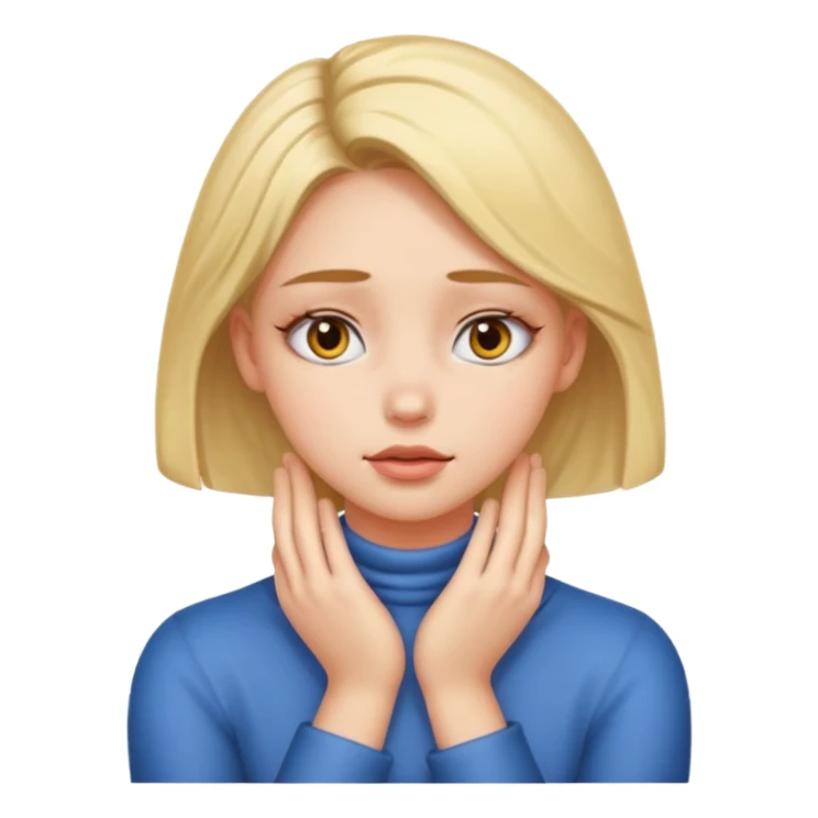 Girl with hands in her neck crossed out eyes sticker