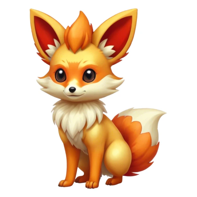 Shiny Fennekin-Vulpix-fusion-hybrid full body sticker
