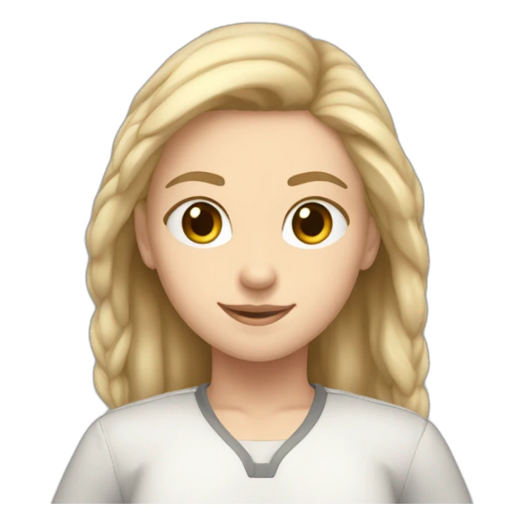 happy fighter white girl hazel eyes sticker