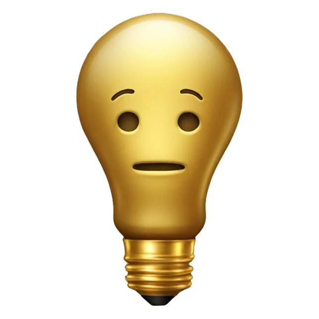 Lightbulb made of gold sticker