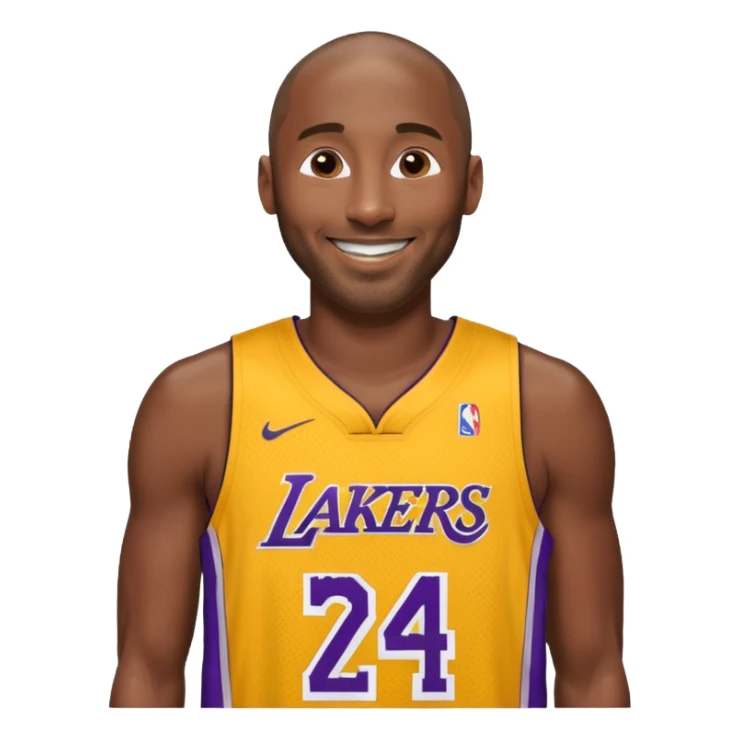 kobe in his lakers jersey number 24 sticker