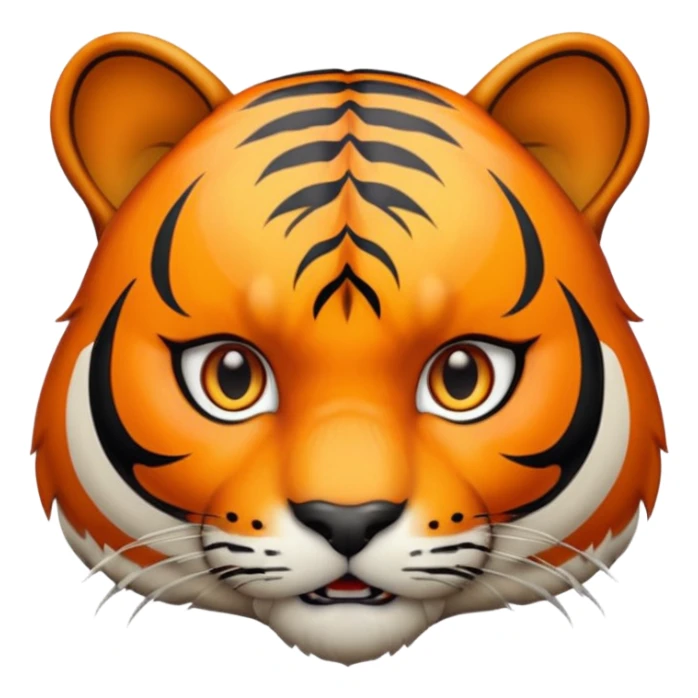 tiger face with a paw print sticker