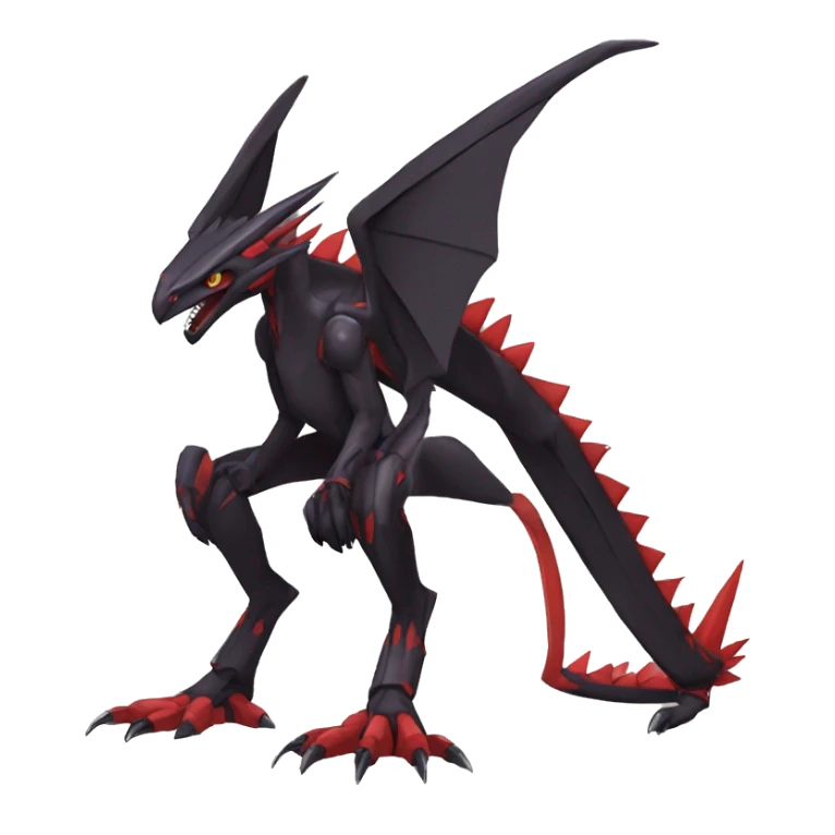  Cool Edgy Black Red Digimon-Fakemon-Raptor-Genesect-Dragon full body sticker