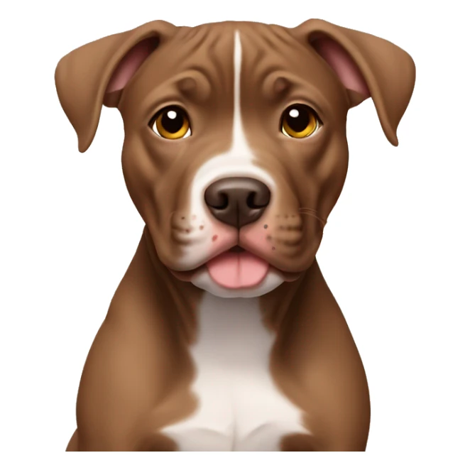 Brown Pitbull puppy sticker
