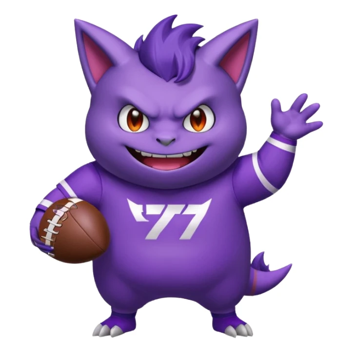 Gengar football playing sticker