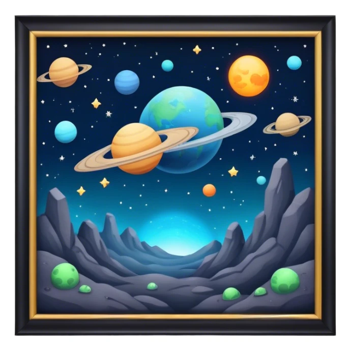 photo of an outer space scene background sticker