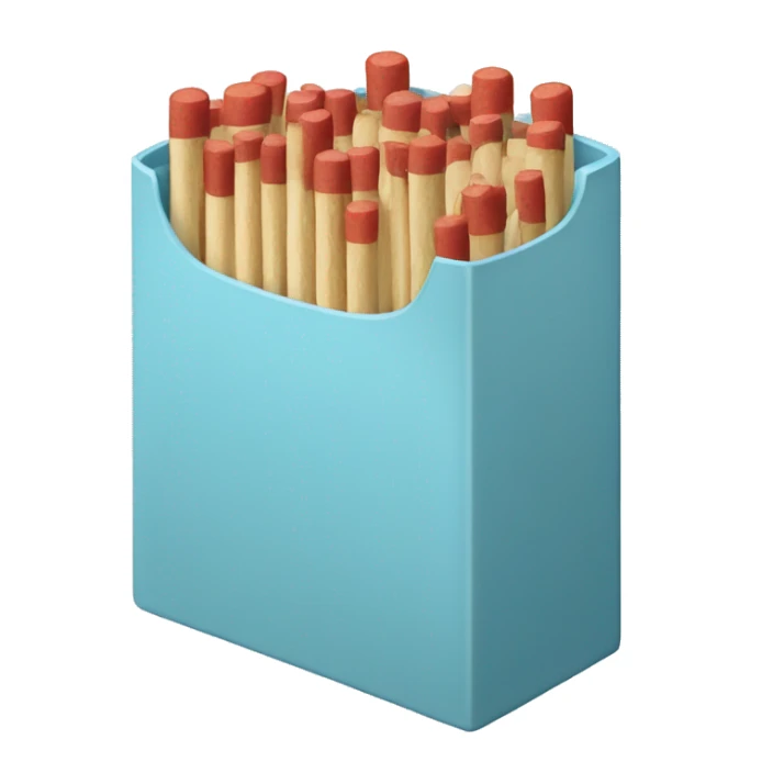 Light blue box of matches  sticker