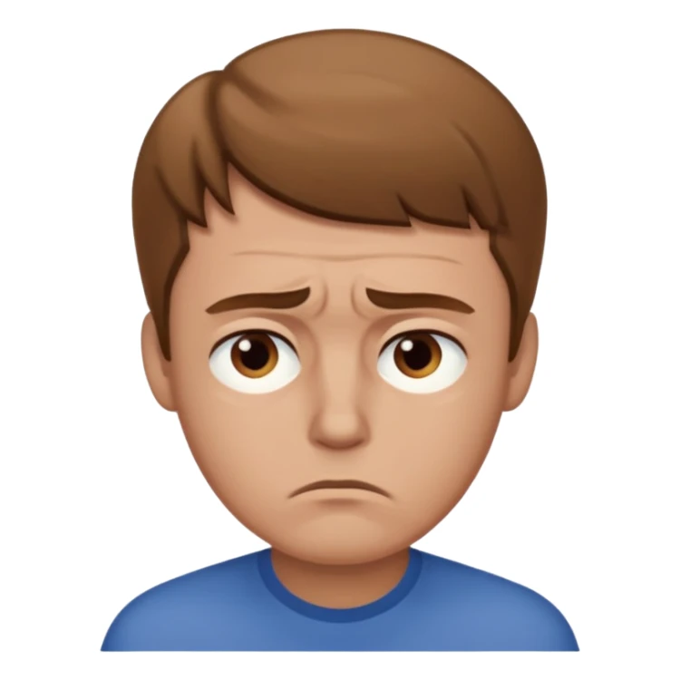 sad man light brown hair sticker
