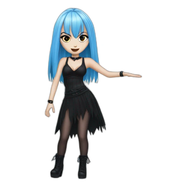 Hot goth girl posing ice spice pose sticker