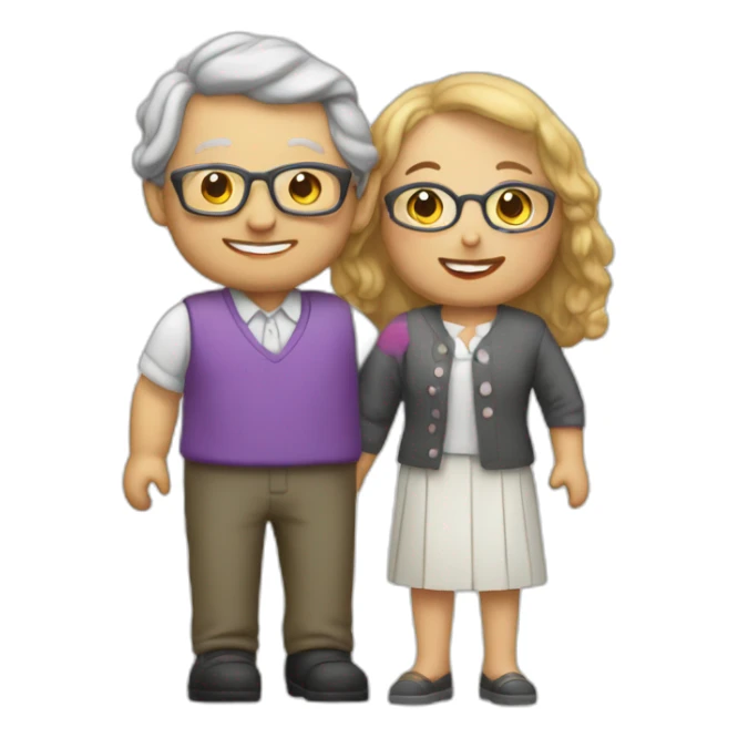 School Reunion with older lady teacher sticker