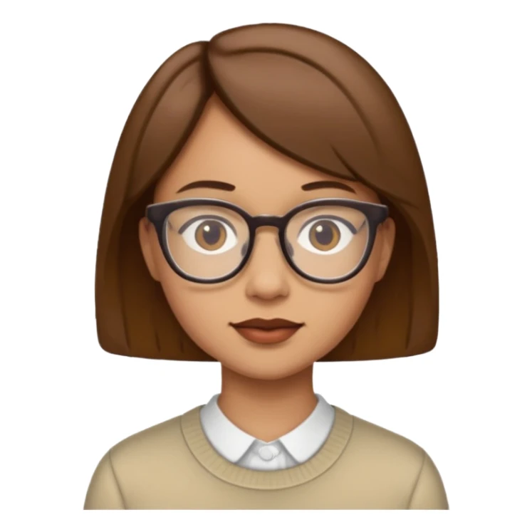person with glasses and short hair sticker