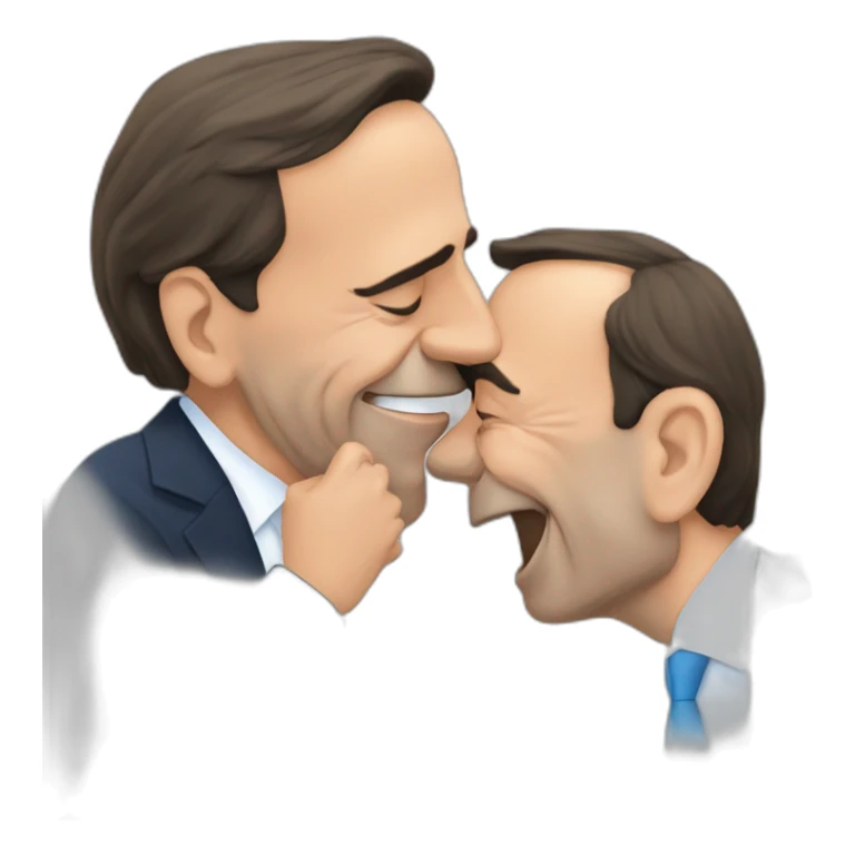 jose maria aznar kissing mariano rajoy sticker