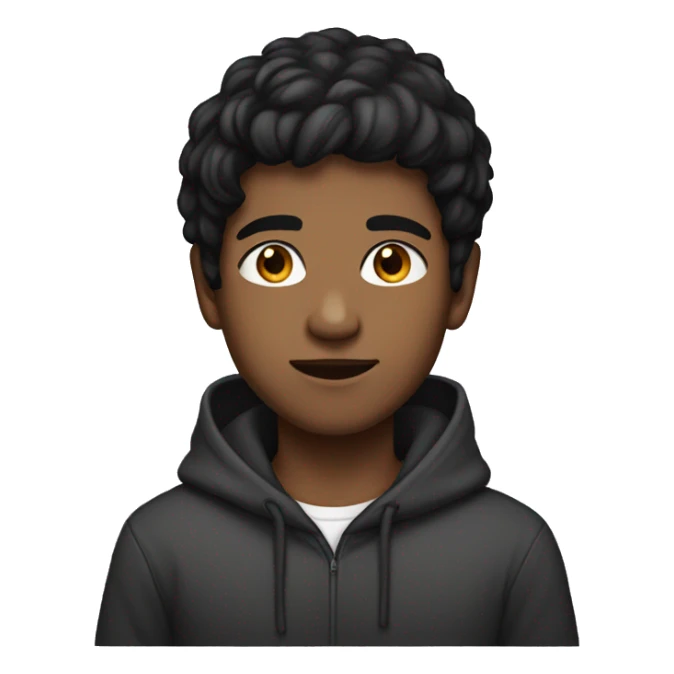 black-haired boy in gay hoodie sticker