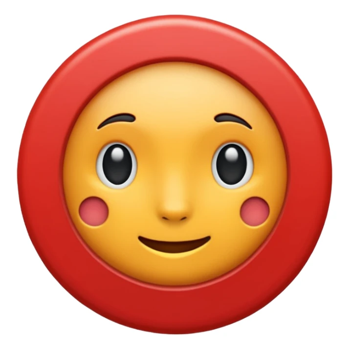 bolinha sólida vermelha para marcar início de frase sticker