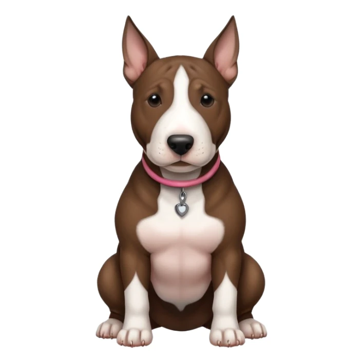 brindle english bull terrier dark brown sticker