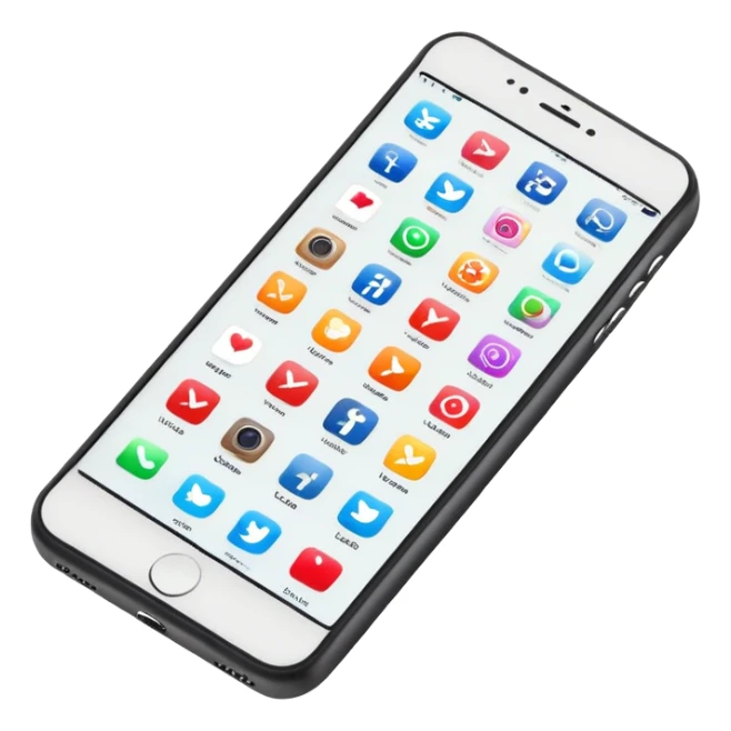 Smartphone with social media apps 2007 sticker