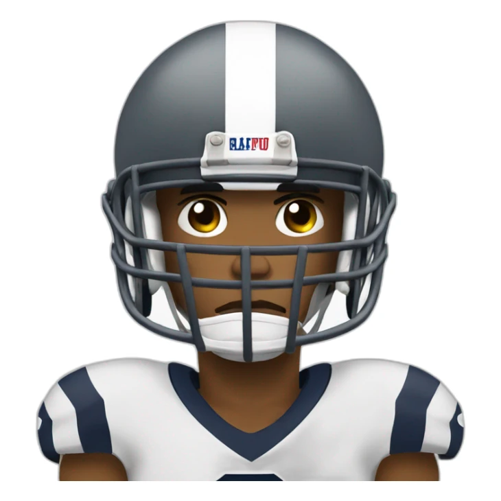 american football player sad face sticker
