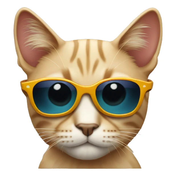 Cat with sunglasses sticker
