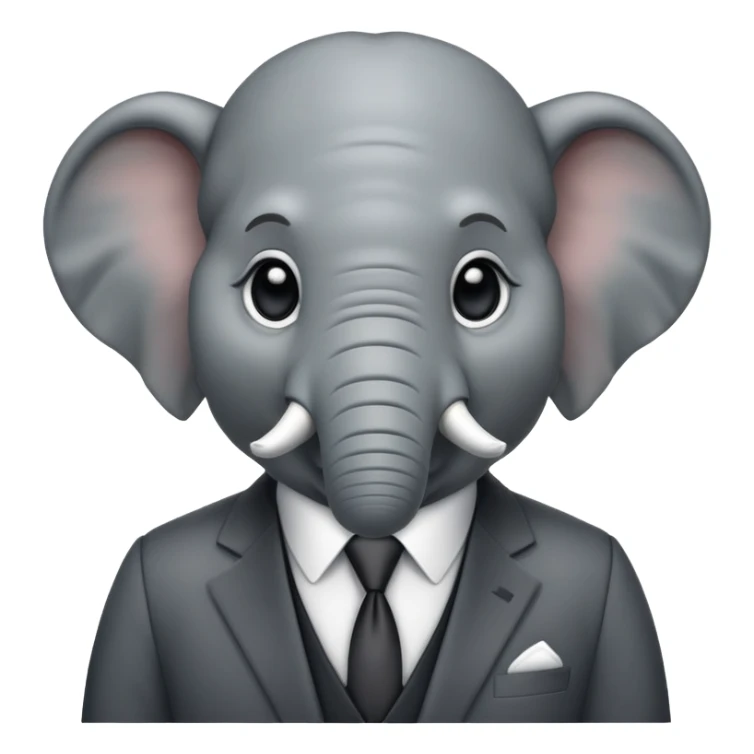 elephant mafia boss with suit and tie sticker